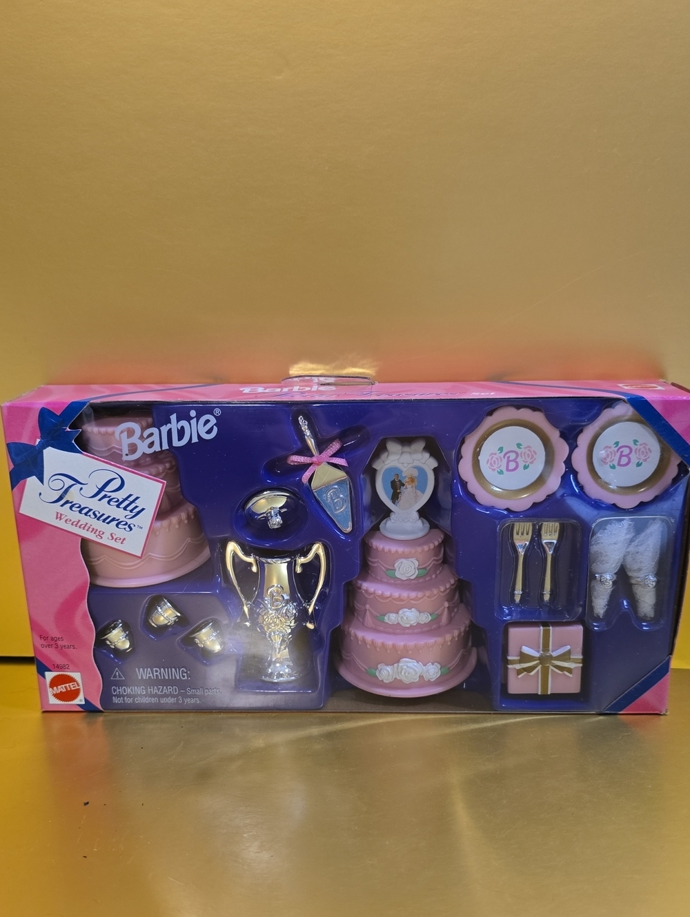 Barbie Pink and Gold Pretty Treasures Wedding Cake Topper Set